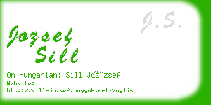 jozsef sill business card